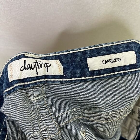 Daytrip Thick Stitch Distressed Capricorn Cut Off Shorts 30 - Picture 3 of 5